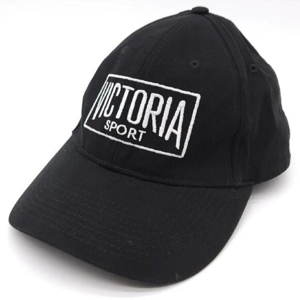 Victoria’s Secret Sport Strapback Black Hat Cap Adjustable Workout Gym‎ Running